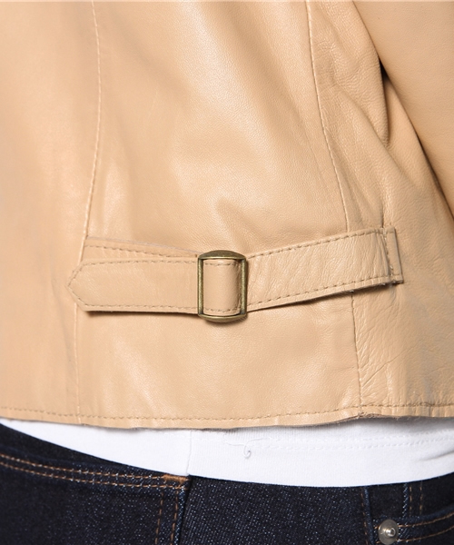 SHIPS for women（シップスフォーウィメン）の「ラムレザー ライダース（ライダースジャケット・レディース・ベージュ系その他/ブラック・38/36）」の9枚目の写真
