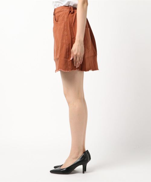 PUNYUS（プニュズ）の「カットオフミニスカート（スカート・レディース・ブラウン/カーキ/ピンク/その他1/その他2・1/2/4/3）」の6枚目の写真