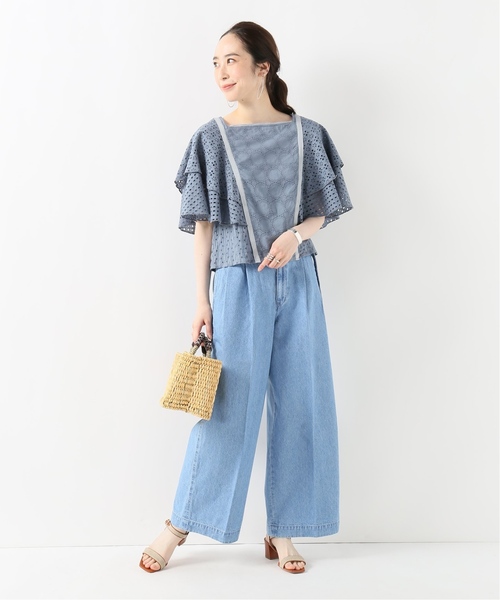 【新品】IENA LA BOUCLEカットワークレースオールインワン ブラック 追加》IENA LA BOUCLE カットワークレースオールインワン2