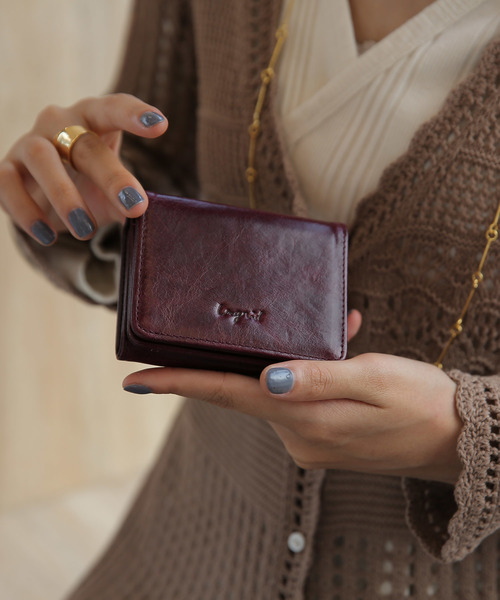 Ungrid（アングリッド）の「【Ungrid/アングリッド】【イタリア製牛革】　イタリア製牛革三つ折りミニ財布（財布・レディース・グレー/キャメル/ワイン/ミント/ブラウン/カーキ/オリーブ/レッド/ネイビー/パープル/ライトブルー・FREE）」の15枚目の写真