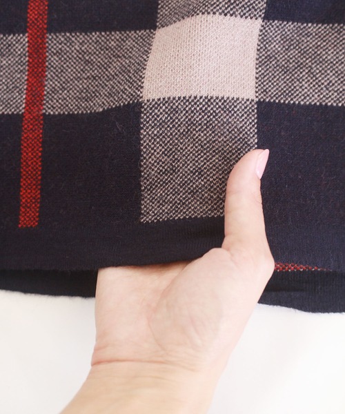 高額売筋 チェック ニット切り替えワンピース ワンピース ワンピース ドレス チェック ニット切り替えワンピース Vl 5117 を購入できます Amulet 厚手 Amulet アミュレット のワンピース 厚手 Amulet アミュレット のファッション