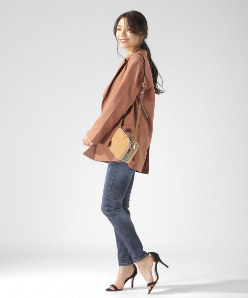 BAYFLOW（ベイフロー）の「セットアップジャケット（テーラードジャケット・レディース・ブラウン/ナチュラル・SMALL/MEDIUM）」の16枚目の写真