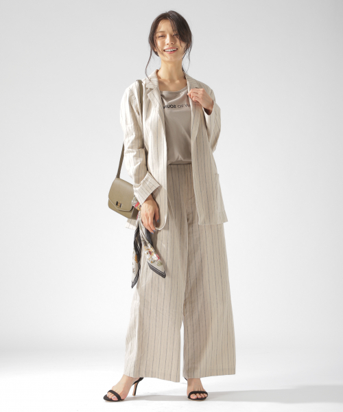 BAYFLOW（ベイフロー）の「セットアップジャケット（テーラードジャケット・レディース・ブラウン/ナチュラル・SMALL/MEDIUM）」の19枚目の写真