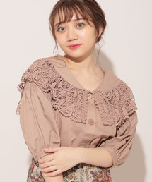apres jour | 襟ケミカルレースブラウス【ZOZOTOWN限定アイテム】(シャツ/ブラウス)