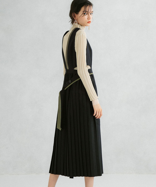 UNITED TOKYO リーフJQワンピース ドレス プリーツ UNITED TOKYO（ユナイテッドトウキョウ）の「リーフJQワンピース