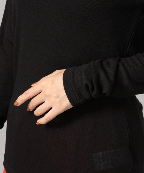 LOWRYS FARM（ローリーズファーム）の「シアークルーＬＳ　852840（Tシャツ/カットソー・レディース・ブラック/オフホワイト/イエロー・FREE）」の8枚目の写真