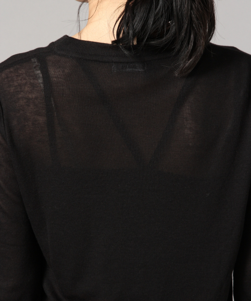 LOWRYS FARM（ローリーズファーム）の「シアークルーＬＳ　852840（Tシャツ/カットソー・レディース・ブラック/オフホワイト/イエロー・FREE）」の10枚目の写真