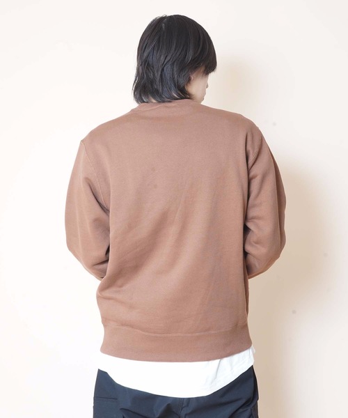 Champion（チャンピオン）の「【CHAMPION/チャンピオン】裏起毛クルースウェット/トレーナー　Ｃ３－Ｑ００６　ワンポイント　刺繍（スウェット・メンズ・杢グレー/ブラック/ダークグリーン/ネイビー/ホワイト/ブラウン・SMALL/MEDIUM/LARGE/X-LARGE/XX-LARGE）」の10枚目の写真