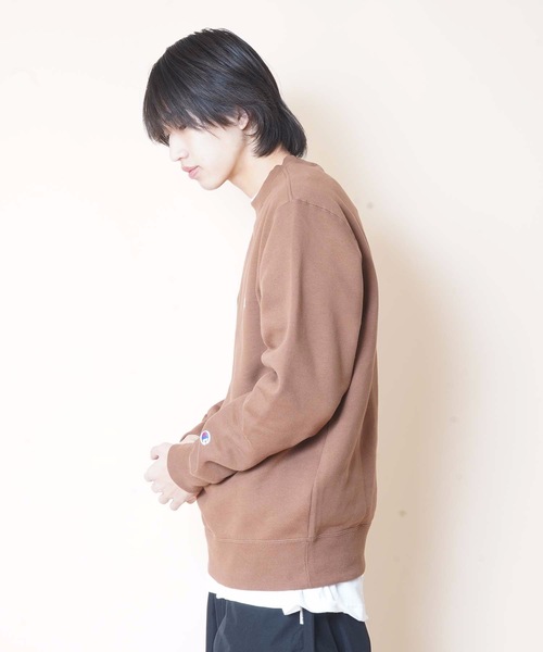 Champion（チャンピオン）の「【CHAMPION/チャンピオン】裏起毛クルースウェット/トレーナー　Ｃ３－Ｑ００６　ワンポイント　刺繍（スウェット・メンズ・杢グレー/ブラック/ダークグリーン/ネイビー/ホワイト/ブラウン・SMALL/MEDIUM/LARGE/X-LARGE/XX-LARGE）」の11枚目の写真