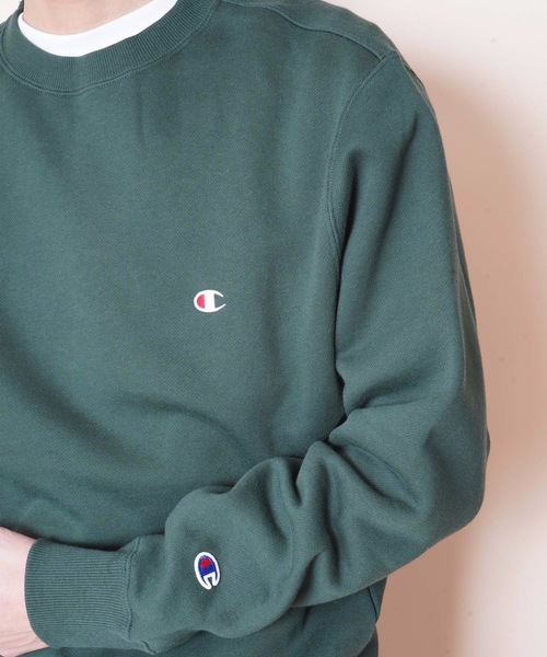 Champion（チャンピオン）の「【CHAMPION/チャンピオン】裏起毛クルースウェット/トレーナー　Ｃ３－Ｑ００６　ワンポイント　刺繍（スウェット・メンズ・杢グレー/ブラック/ダークグリーン/ネイビー/ホワイト/ブラウン・SMALL/MEDIUM/LARGE/X-LARGE/XX-LARGE）」の19枚目の写真