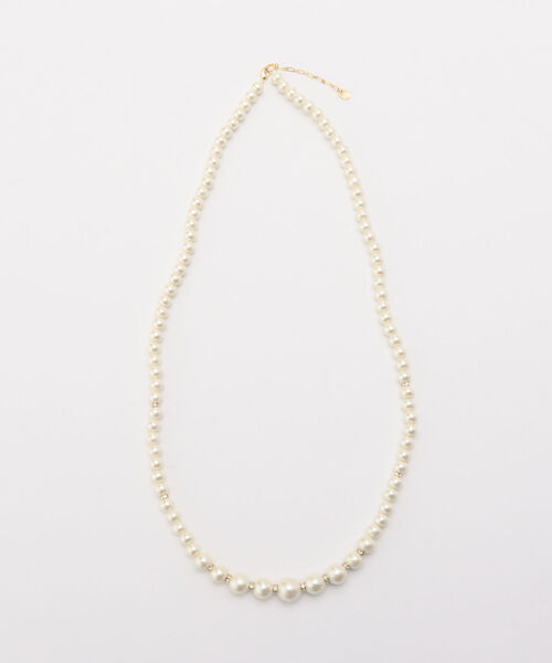 コットンパール平ロンデルロングネックレス ネックレス Nolley S