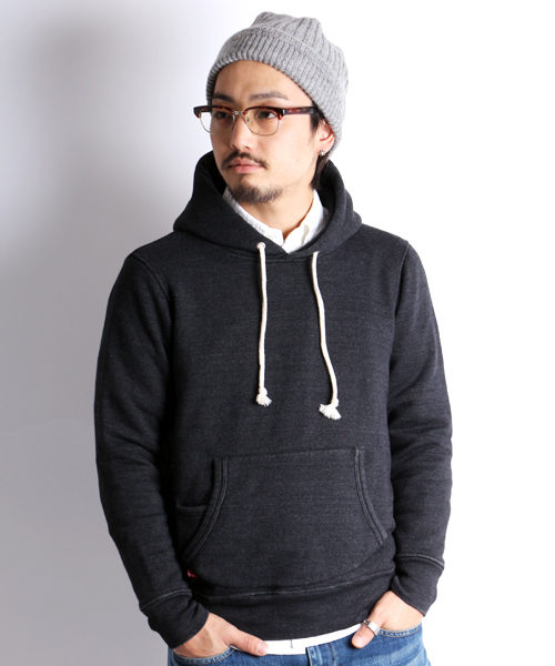 Denime(ドゥニーム)の「INDIGO HEAVY SWEAT PULL OVER PARKA(パーカー・メンズ・ブラック/ネイビー・MEDIUM/LARGE/SMALL)」の2枚目の写真