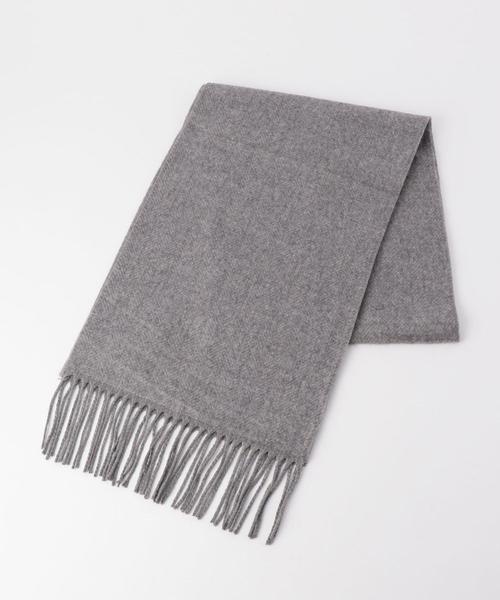 coen（コーエン）の「【女性にもオススメ】ヘリンボーンマフラー（マフラー・メンズ・ベージュ/グレー/オレンジ・FREE）」の4枚目の写真