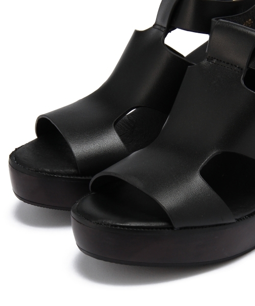 Another Edition（アナザーエディション）の「AE Wood SNDL80 ◆（サンダル・レディース・ブラック/オフホワイト・SMALL/LARGE/MEDIUM）」の9枚目の写真