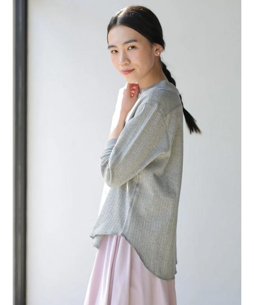 AMERICAN HOLIC(アメリカンホリック)の「針抜きジャガードカットプルオーバー *(Tシャツ/カットソー・レディース・ブラック/オフホワイト/杢グレー・MEDIUM/LARGE)」の3枚目の写真