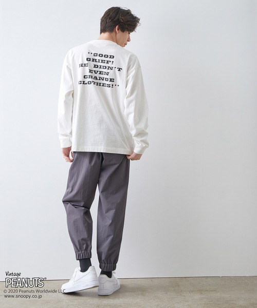 JUNRED（ジュンレッド）の「PEANUTSチャーリー・ブラウン別注ロンT（Tシャツ/カットソー・メンズ・ホワイト/ブラック/ベージュ・M/L）」の15枚目の写真