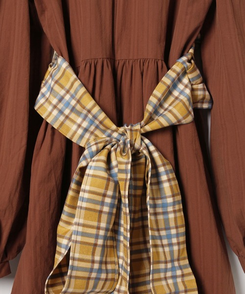 Heather(ヘザー)の「【HOLiC】デザインチェックワンピース 880276(ワンピース・レディース・ベージュ/ブラウン・FREE)」の21枚目の写真