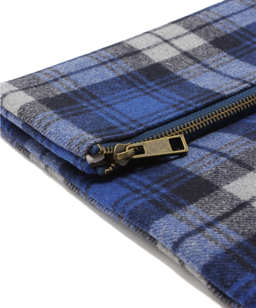 SENSE OF PLACE by URBAN RESEARCH（センスオブプレイスバイアーバンリサーチ）の「チェッククラッチバッグ（クラッチバッグ・レディース・ベージュ/ブルー/ネイビー/ライトブルー・FREE）」の5枚目の写真