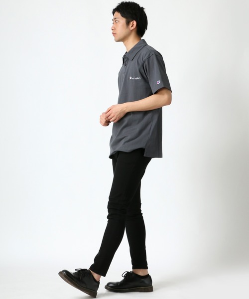 Champion(チャンピオン)の「Champion/チャンピオン ヘビーウェイト ワンポイント ロゴ ポロシャツ(ポロシャツ・メンズ・ホワイト/ブラック/ネイビー/グレー/ピンク/チャコール/イエロー/ロイヤルブルー・M/L/XL)」の12枚目の写真