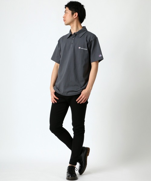 Champion(チャンピオン)の「Champion/チャンピオン ヘビーウェイト ワンポイント ロゴ ポロシャツ(ポロシャツ・メンズ・ホワイト/ブラック/ネイビー/グレー/ピンク/チャコール/イエロー/ロイヤルブルー・M/L/XL)」の11枚目の写真