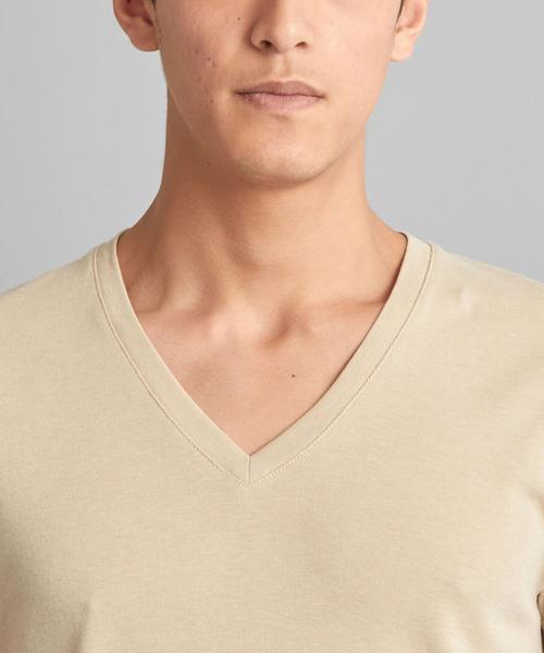 HANES（ヘインズ）の「【WORK TRIP OUTFITS】[ ヘインズ ] Hanes ★WTO Vネック Tシャツ（Tシャツ/カットソー・メンズ・ベージュ/ホワイト・X-LARGE/MEDIUM/LARGE）」の10枚目の写真