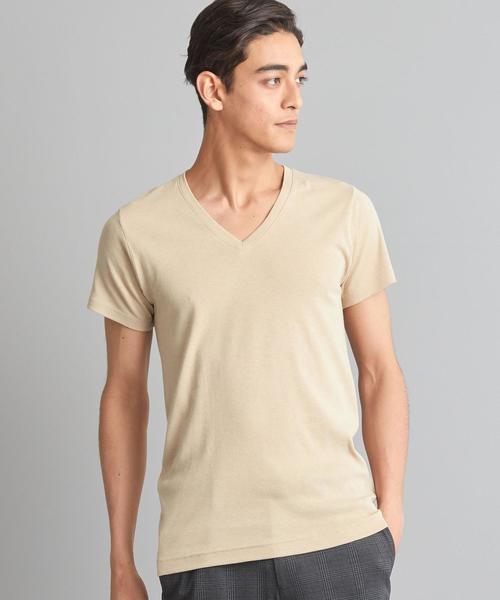 HANES（ヘインズ）の「【WORK TRIP OUTFITS】[ ヘインズ ] Hanes ★WTO Vネック Tシャツ（Tシャツ/カットソー・メンズ・ベージュ/ホワイト・X-LARGE/MEDIUM/LARGE）」の7枚目の写真