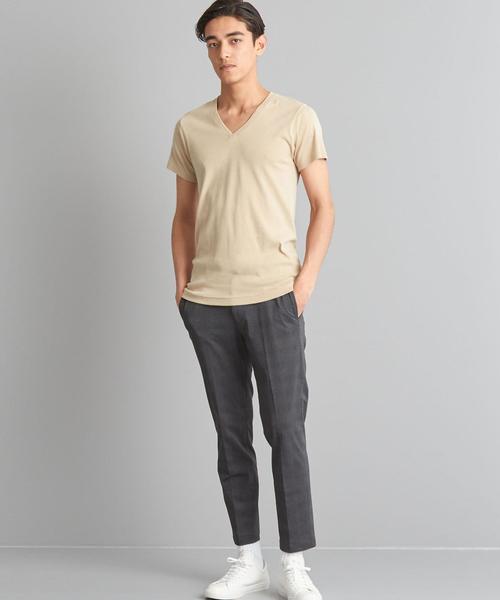 HANES（ヘインズ）の「【WORK TRIP OUTFITS】[ ヘインズ ] Hanes ★WTO Vネック Tシャツ（Tシャツ/カットソー・メンズ・ベージュ/ホワイト・X-LARGE/MEDIUM/LARGE）」の6枚目の写真