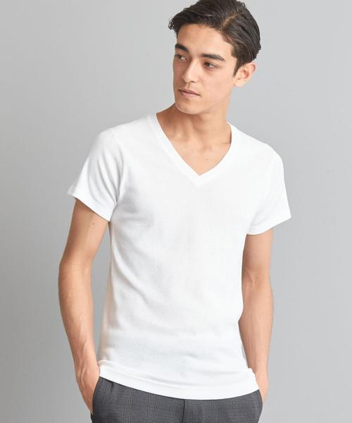 HANES（ヘインズ）の「【WORK TRIP OUTFITS】[ ヘインズ ] Hanes ★WTO Vネック Tシャツ（Tシャツ/カットソー・メンズ・ベージュ/ホワイト・X-LARGE/MEDIUM/LARGE）」の14枚目の写真