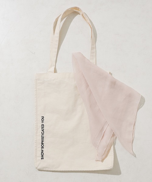 natural couture（ナチュラルクチュール）の「【ZOZO限定】Tシャツ×キャンバスバッグ×スカーフセット（Tシャツ/カットソー・レディース・ブラック/オフホワイト/モカ・FREE）」の15枚目の写真