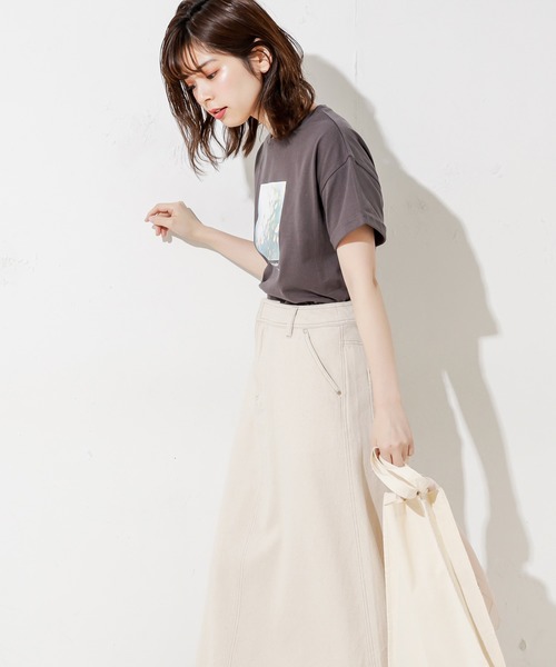 natural couture（ナチュラルクチュール）の「【ZOZO限定】Tシャツ×キャンバスバッグ×スカーフセット（Tシャツ/カットソー・レディース・ブラック/オフホワイト/モカ・FREE）」の22枚目の写真