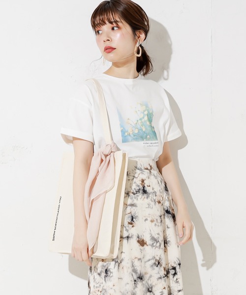 natural couture（ナチュラルクチュール）の「【ZOZO限定】Tシャツ×キャンバスバッグ×スカーフセット（Tシャツ/カットソー・レディース・ブラック/オフホワイト/モカ・FREE）」の4枚目の写真