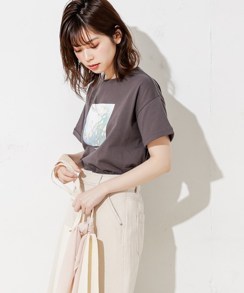 natural couture（ナチュラルクチュール）の「【ZOZO限定】Tシャツ×キャンバスバッグ×スカーフセット（Tシャツ/カットソー・レディース・ブラック/オフホワイト/モカ・FREE）」の7枚目の写真