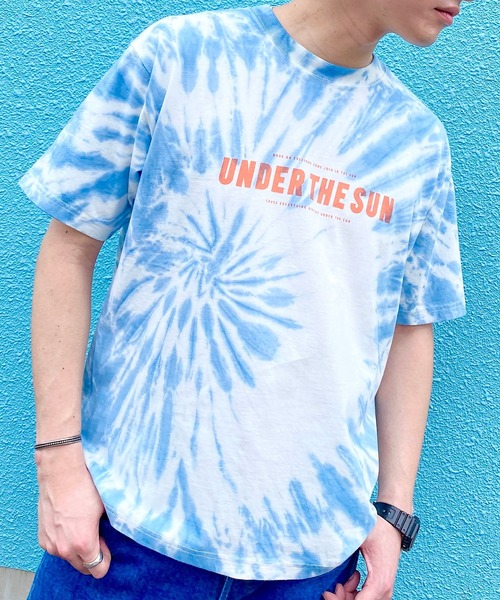 BAYFLOW(ベイフロー)の「タイダイプリント S/S TEE(Tシャツ/カットソー・メンズ・ピンク/ブルー/チャコール・LARGE/MEDIUM)」の3枚目の写真