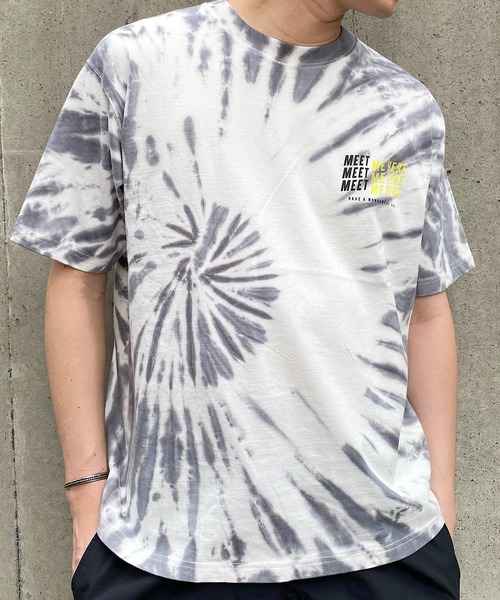 BAYFLOW(ベイフロー)の「タイダイプリント S/S TEE(Tシャツ/カットソー・メンズ・ピンク/ブルー/チャコール・LARGE/MEDIUM)」の2枚目の写真