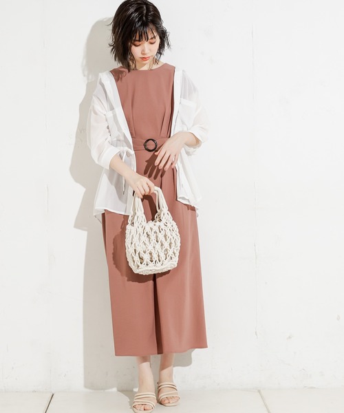 natural couture（ナチュラルクチュール）の「フード付きシアーシャツ（シャツ/ブラウス・レディース・ベージュ/オフホワイト/カーキ・FREE）」の4枚目の写真