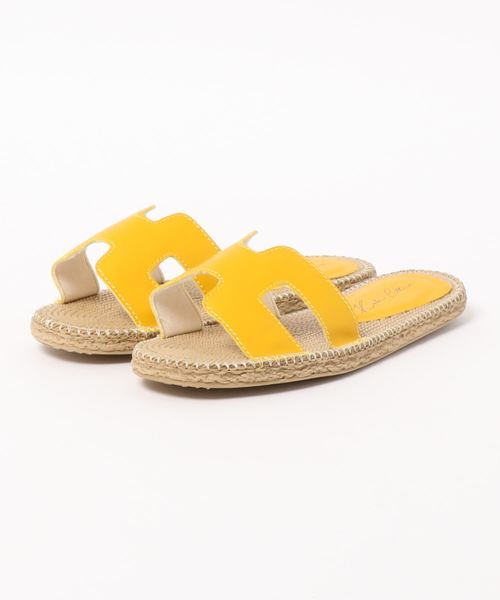 KOBE LETTUCE（コウベレタス）の「2TYPEフラットサンダル（サンダル・レディース・ブラック/イエロー/ブラック系その他/キャメル/ピンク系その他/パープル/ホワイト系その他/パープル系その他/イエロー系その他/コーラル/イエロー系その他2/ホワイト・L/LL/M/S）」の7枚目の写真