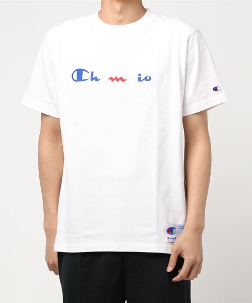 Champion(チャンピオン)の「チャンピオンロゴT(Tシャツ/カットソー・メンズ・ホワイト/ブラック/ネイビー・L/M)」の6枚目の写真