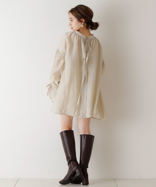 Chico（チコ）の「コットンレースギャザーブラウス（シャツ/ブラウス・レディース・ブラック/ベージュ/アイボリー・FREE）」の12枚目の写真