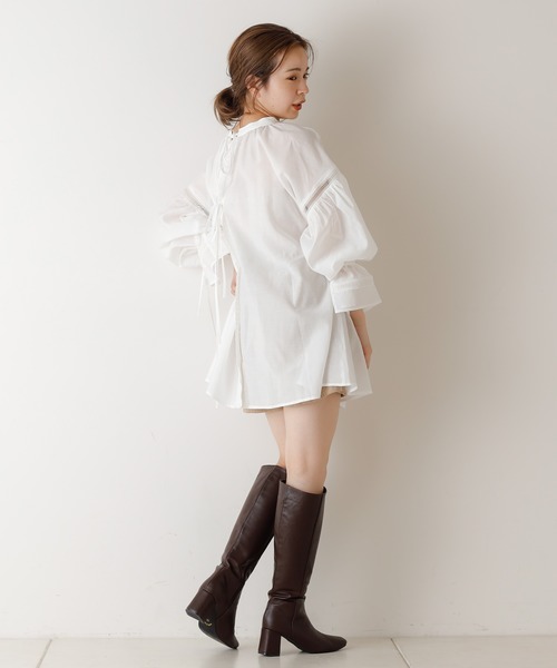 Chico（チコ）の「コットンレースギャザーブラウス（シャツ/ブラウス・レディース・ブラック/ベージュ/アイボリー・FREE）」の21枚目の写真