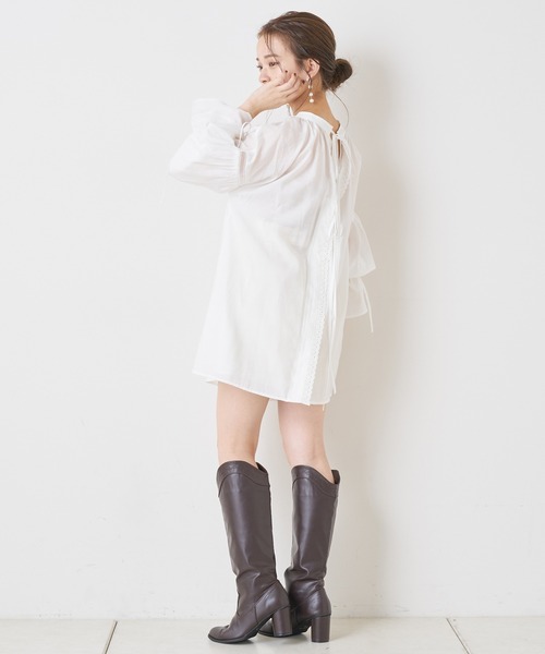 Chico（チコ）の「コットンレースギャザーブラウス（シャツ/ブラウス・レディース・ブラック/ベージュ/アイボリー・FREE）」の22枚目の写真