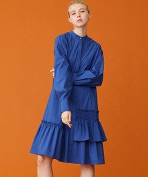 INella | 【INella(イネラ)】アシンメトリーギャザーシャツワンピース(ワンピース)