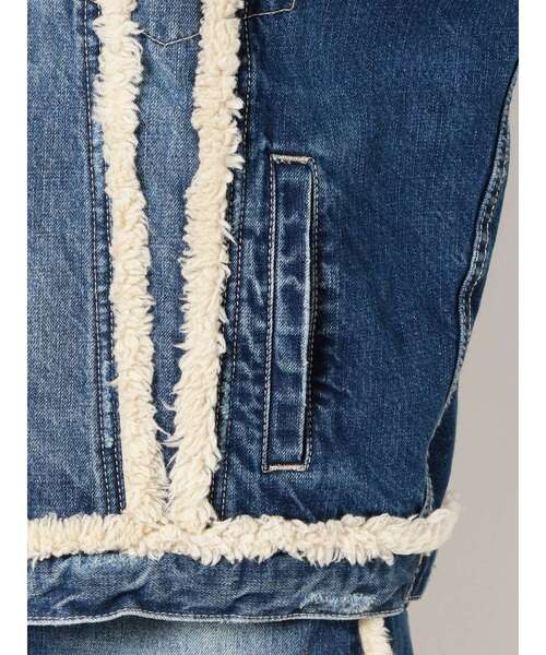 GYDA（ジェイダ）の「boa material switchingデニムGジャン（デニムジャケット・レディース・ブラック/ブルー・FREE）」の19枚目の写真