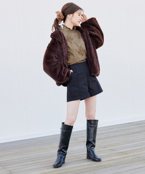 one after another NICE CLAUP（ワンアフターアナザーナイスクラップ）の「プチハイ刺繍ブラウス（シャツ/ブラウス・レディース・オフホワイト/ブラウン/ブラウン系その他・FREE）」の16枚目の写真