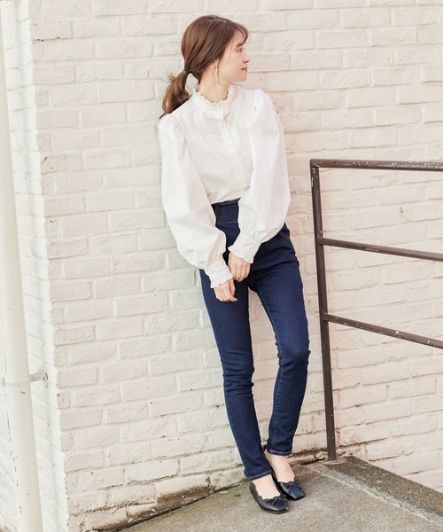 one after another NICE CLAUP（ワンアフターアナザーナイスクラップ）の「プチハイ刺繍ブラウス（シャツ/ブラウス・レディース・オフホワイト/ブラウン/ブラウン系その他・FREE）」の17枚目の写真