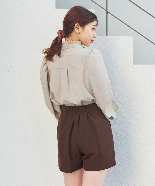 one after another NICE CLAUP（ワンアフターアナザーナイスクラップ）の「プチハイ刺繍ブラウス（シャツ/ブラウス・レディース・オフホワイト/ブラウン/ブラウン系その他・FREE）」の5枚目の写真