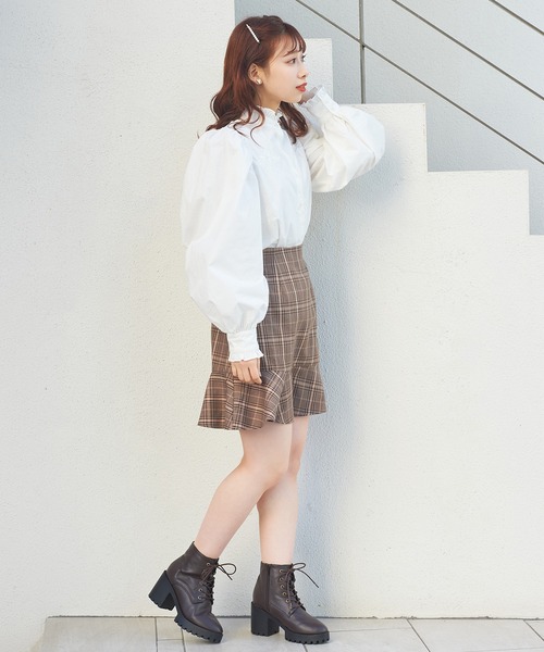 one after another NICE CLAUP（ワンアフターアナザーナイスクラップ）の「プチハイ刺繍ブラウス（シャツ/ブラウス・レディース・オフホワイト/ブラウン/ブラウン系その他・FREE）」の22枚目の写真