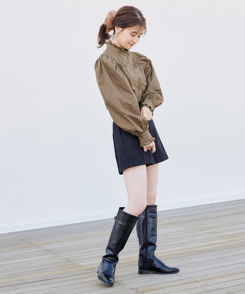 one after another NICE CLAUP（ワンアフターアナザーナイスクラップ）の「プチハイ刺繍ブラウス（シャツ/ブラウス・レディース・オフホワイト/ブラウン/ブラウン系その他・FREE）」の14枚目の写真