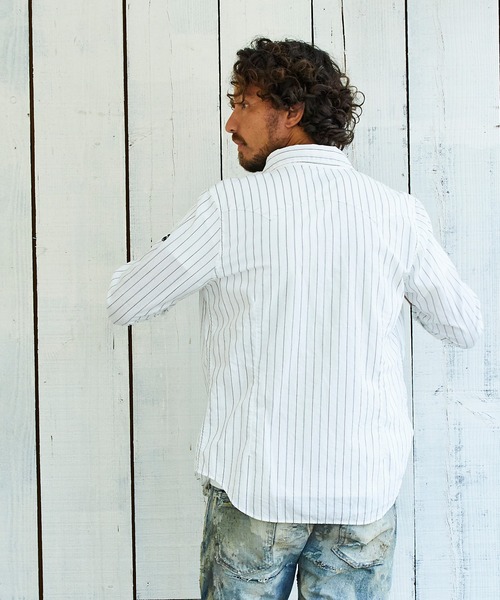 TMT（ティーエムティー）の「【星野源さん着用】C/LI STRIPE SHIRTS（シャツ/ブラウス・メンズ・ホワイト・X-LARGE/SMALL/MEDIUM/LARGE）」の9枚目の写真