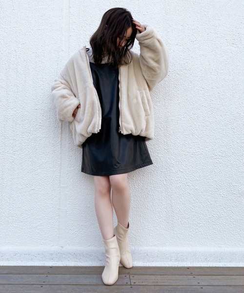 one after another NICE CLAUP（ワンアフターアナザーナイスクラップ）の「ブラウスセットキャミワンピース（ワンピース・レディース・ブラック系その他/レオパード/ブラウン・FREE）」の9枚目の写真