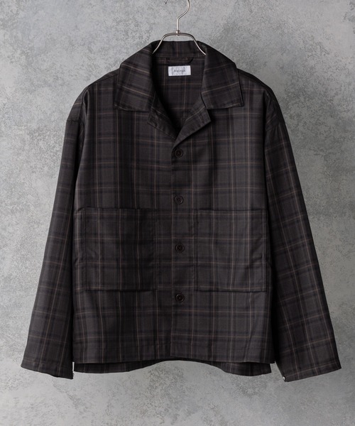 Alpinus（アルピナス）の「Alpinus - shadow check opencollar shirt/シャドーチェックオープンカラーシャツ（シャツ/ブラウス・メンズ・ブラック/ブラウン・SMALL/MEDIUM）」の21枚目の写真